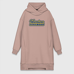 Женское худи-платье Warriors - Golden State, цвет: пыльно-розовый