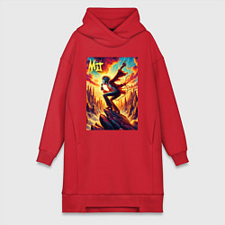 Женская толстовка-платье Mick Jagger -mountain fantasy