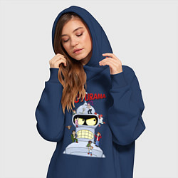 Женское худи-платье Futurama all, цвет: тёмно-синий — фото 2