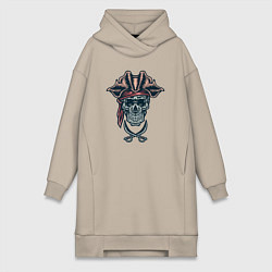 Женская толстовка-платье Мёртвый пират