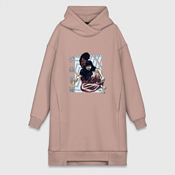 Женская толстовка-платье Магическая битва Тоджи