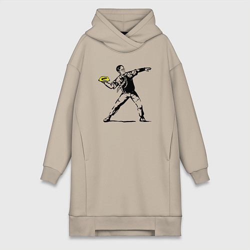 Женская толстовка-платье Дуайт Шрут и желе / Миндальный – фото 1