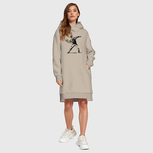 Женская толстовка-платье Дуайт Шрут и желе / Миндальный – фото 4