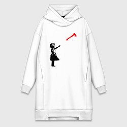 Женская толстовка-платье Девочка и топор