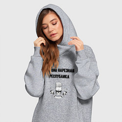 Женское худи-платье Батоно нарезная республика кухня, цвет: меланж — фото 2