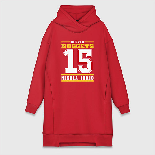 Женская толстовка-платье Denver - Nocola Jokic / Красный – фото 1