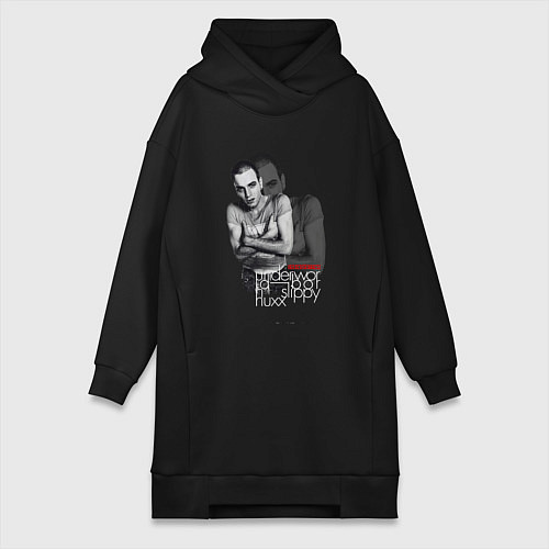 Женская толстовка-платье Underworld - trainspotting born slippy / Черный – фото 1