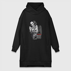 Женское худи-платье Underworld - trainspotting born slippy, цвет: черный