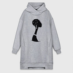 Женское худи-платье Woman Africa, цвет: меланж