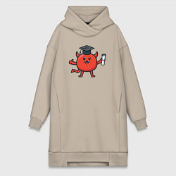 Женская толстовка-платье Дьяволёнок выпускник