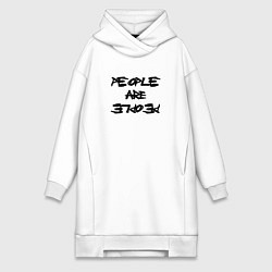 Женская толстовка-платье Depeche Mode - people are people font