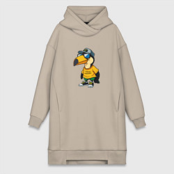 Женская толстовка-платье Тукан в кроссовках