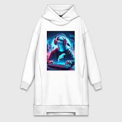 Женская толстовка-платье Dolphin is esports player - ai art fantasy