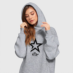Женское худи-платье Элла - звезда, цвет: меланж — фото 2