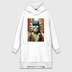 Женская толстовка-платье Рик Санчес в Нью-Йорке - нейроарт