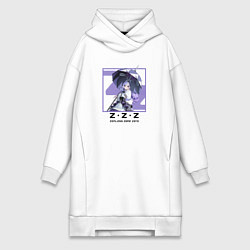 Женское худи-платье Вивиан - Zenless Zone Zero, цвет: белый