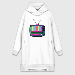 Женская толстовка-платье Старый телевизор