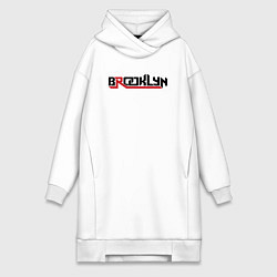 Женское худи-платье Brooklyn USA, цвет: белый