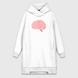 Женская толстовка-платье Мозг иллюстрация