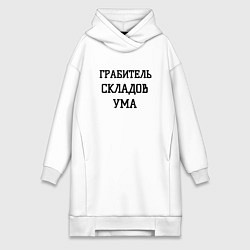 Женская толстовка-платье Грабитель складов ума