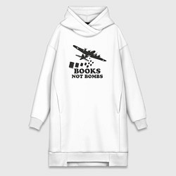 Женская толстовка-платье Книжки а не бомбы