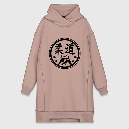 Женская толстовка-платье Дзюдо символ / Пыльно-розовый – фото 1