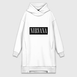 Женское худи-платье Нирвана, цвет: белый