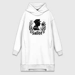 Женская толстовка-платье Моряк с морской звездой