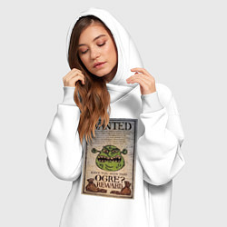 Женское худи-платье Разыскивается огр, цвет: белый — фото 2