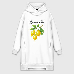 Женское худи-платье Limoncello, цвет: белый