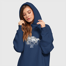 Женское худи-платье Встретимся у кольца, цвет: тёмно-синий — фото 2