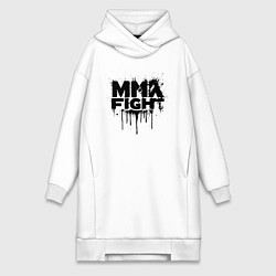 Женская толстовка-платье MMA боец черной краской