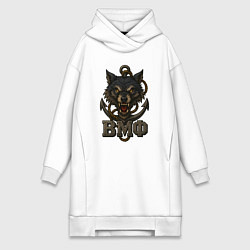 Женская толстовка-платье ВМФ волк