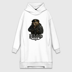 Женская толстовка-платье ВМФ медведь пехотинец