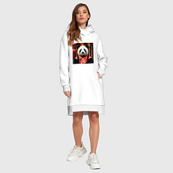Женское худи-платье Императорская панда, цвет: белый — фото 2