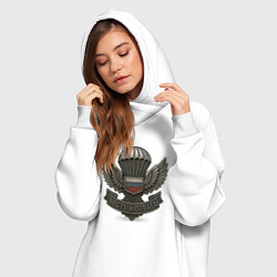 Женское худи-платье Часть и отвага, цвет: белый — фото 2