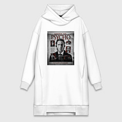 Женское худи-платье Американский психопат Im walking on sunshine, цвет: белый