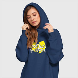 Женское худи-платье Protect ya neck Wu-Tang, цвет: тёмно-синий — фото 2