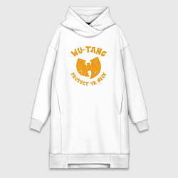 Женское худи-платье Wu-Tang protect ya neck, цвет: белый