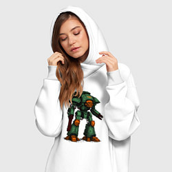 Женское худи-платье Имперский мощный титан, цвет: белый — фото 2