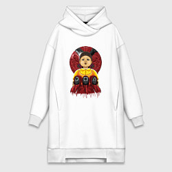 Женская толстовка-платье Кукла и надзиратели игра в кальмара