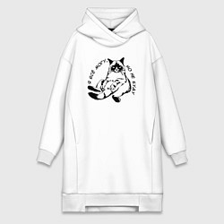 Женское худи-платье Я всё могу но не буду, цвет: белый