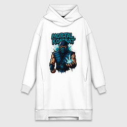 Женское худи-платье Sub-zero graffiti, цвет: белый