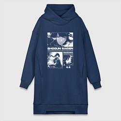 Женская толстовка-платье Сёгун райден - геншин