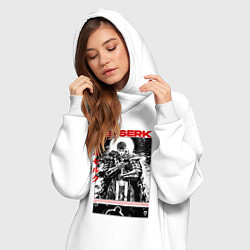 Женское худи-платье Berserk - poster, цвет: белый — фото 2