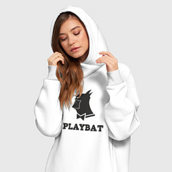 Женское худи-платье Playbat, цвет: белый — фото 2