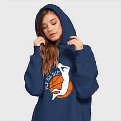 Женское худи-платье Лети или умри, цвет: тёмно-синий — фото 2