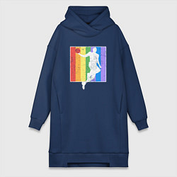 Женское худи-платье Play basket, цвет: тёмно-синий