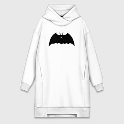 Женское худи-платье Dark Batman, цвет: белый