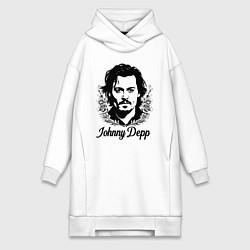 Женская толстовка-платье Джонни Депп в цветах